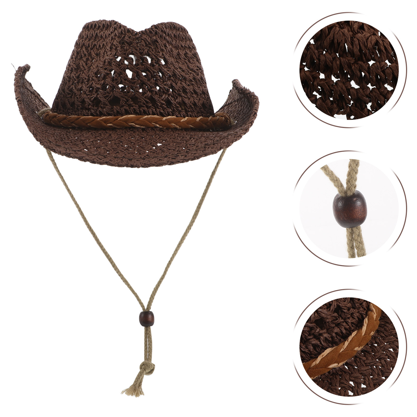 Cowboy Hat Straw - Straw Cowboy Hat Kids Breathable Lightweight