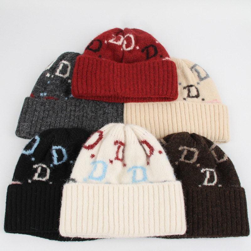 Jacquard Knit Beanie Hat Color - Beanie Cuffed Knit 评论和价格
