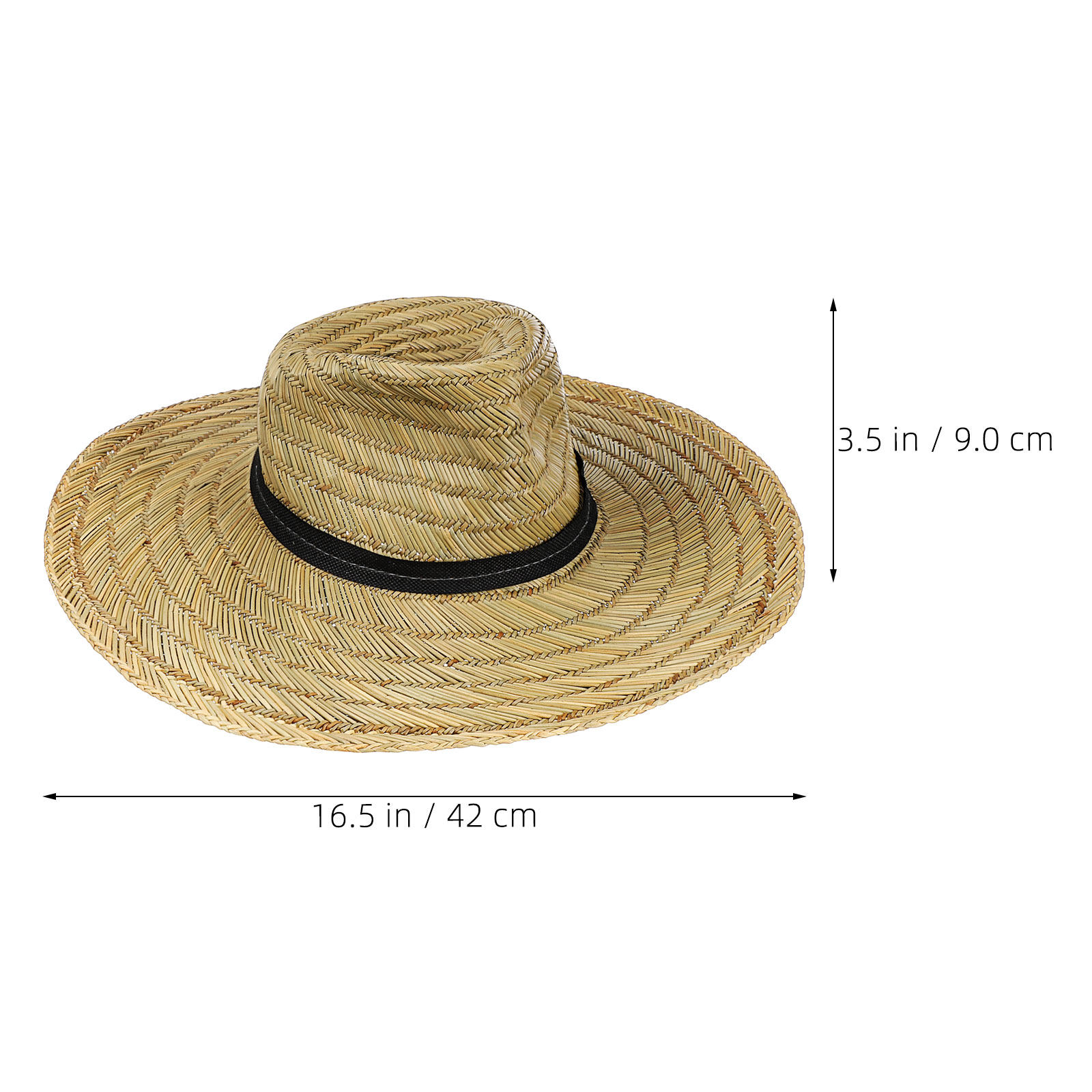 2Pcs Wide Brim Straw Hats Men  - Cowboy Hat Straw 评论和价格